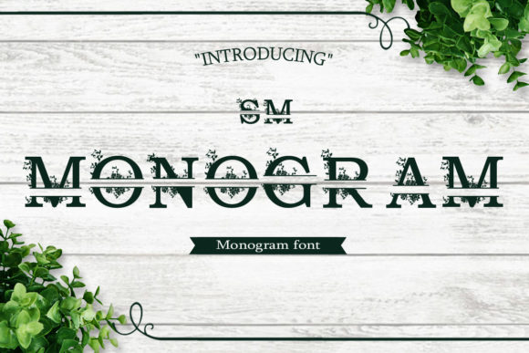 Charming Floral Elegance with SM Monogram