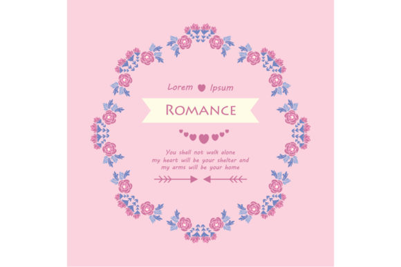 Cute Frame for Romance Greeting Card: A Charming Way to Express Love