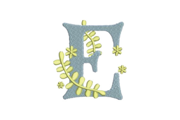 Discover the Charm of Floral Alphabet E: A Perfect Embroidery Design for Your Next Project