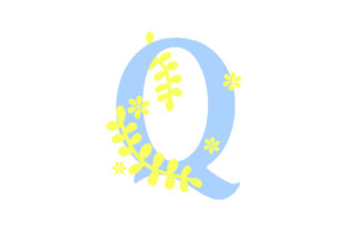 Discover the Elegance of Floral Alphabet - Q: A Creative and Versatile Design Solution