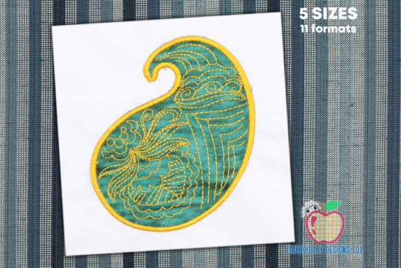 Enhance Your Embroidery with Floral Paisleys Applique