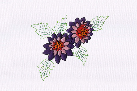 Explore the Beauty of Purple Pink Floral Embroidery