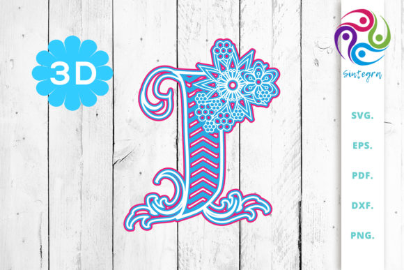 Explore the Elegance of 3D Multilayer Floral Chevron J