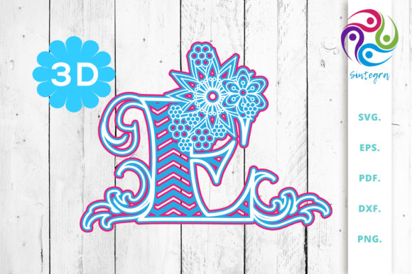Exploring the Versatility of 3D Multilayer Floral Chevron Letter E