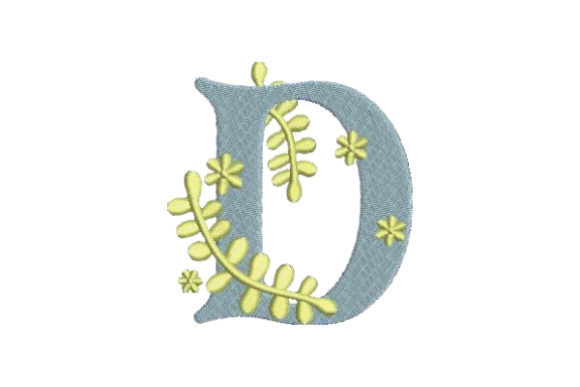 Floral Alphabet D: A Touch of Summer Elegance