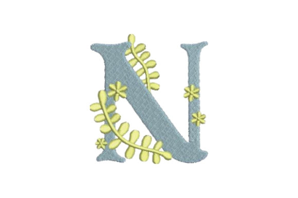 Floral Alphabet N: A Charming Monogram Design