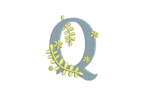 Floral Alphabet Q: A Charming Monogram Design