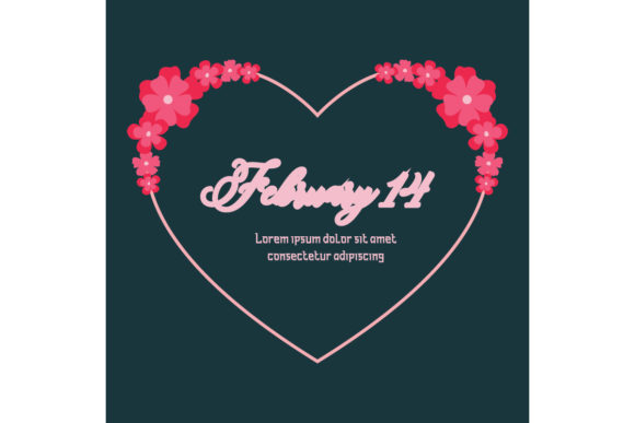 Simple 14 February Greeting Card Design