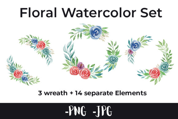 Watercolor Flower Wreath Set: A Versatile Tool for Creative Projects
